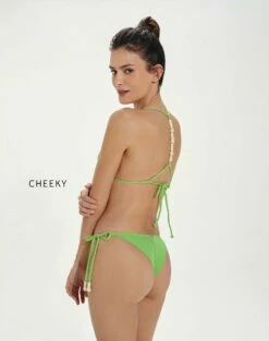 Firenze Zene Tie Side Bottom - Lime -Swimwear Sales ZeneBottom cheeky back 1