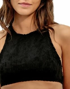 Scales Ellie Top - Black -Swimwear Sales black scales ellie bikini 2