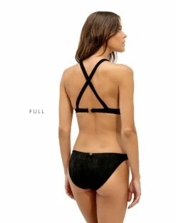 Scales Ellie Top - Black -Swimwear Sales black scales ellie bikini full