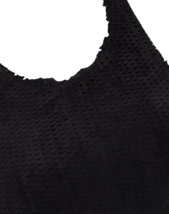 Scales Ellie Top - Black -Swimwear Sales black scales ellie top flat detail