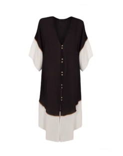 Venus Long Caftan - Black -Swimwear Sales black venus caftanflat