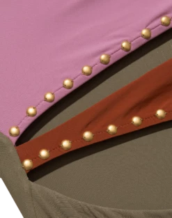 Frida Block One Piece - Pistachio Camel -Swimwear Sales block frida 1pc flat detail 1