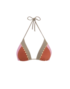 Block Tri Top - Pistachio Camel