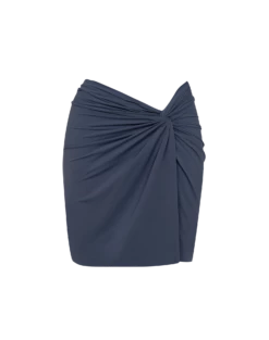 Karen Mini Pareo Skirt - Blue Grey 10 Karen Mini Pareo Skirt - Blue Grey -Swimwear Sales blue gray karen skirt flat