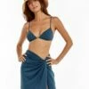 Karen Mini Pareo Skirt - Blue Grey 1 Karen Mini Pareo Skirt - Blue Grey -Swimwear Sales blue gray karen skirt 1