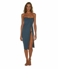 Karen Midi Skirt - Blue Grey -Swimwear Sales blue grey karen midi skirt 1