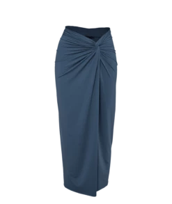 Karen Midi Skirt - Blue Grey -Swimwear Sales blue grey karen skirt flat