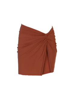 Karen Mini Pareo Skirt - Camel -Swimwear Sales camel karen skir flat