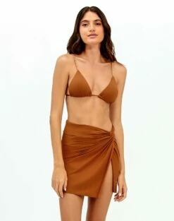 Karen Mini Pareo Skirt - Camel