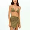 Karen Mini Pareo Skirt - Pistachio -Swimwear Sales karen front 1