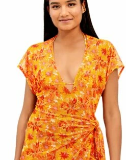 Emily Caftan (final Sale) - Lowana Mustard -Swimwear Sales lowana emily coverup 2