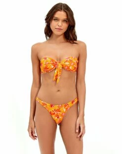 Knot Bandeau (final Sale) - Lowana Mustard -Swimwear Sales lowana knot bandeau top basic btm 2 1