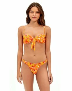 Knot Bandeau (final Sale) - Lowana Mustard -Swimwear Sales lowana knot bandeau top basic btm