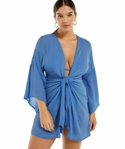 Perola Knot Short Cover Up - Lime -Swimwear Sales periwinkle perola ps 2 06893dff 6456 4c89 a4f5 e121d8aec1e1