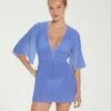 Malia Short Caftan (final Sale) - Periwinkle 2 Malia Short Caftan (final Sale) - Periwinkle -Swimwear Sales periwinkle3