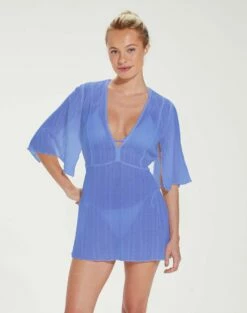 Malia Short Caftan (final Sale) - Periwinkle
