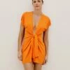 Sasha Short Cover Up - Tangerine -Swimwear Sales photo site 1
