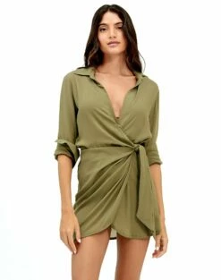 Lia Short Cover Up - Pistachio -Swimwear Sales pistachio lia coverup