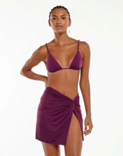 Karen Mini Pareo Skirt (final Sale) - Plum