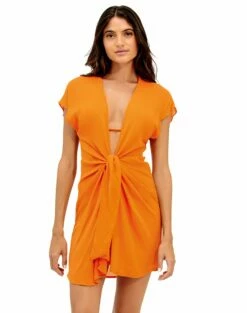 Sasha Short Cover Up - Tangerine 13 Sasha Short Cover Up - Tangerine -Swimwear Sales tangarine sasha coverup