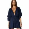 Embroidery Kimono - Indigo -Swimwear Sales vix coverup indigo embroidery kimono 14801721983047
